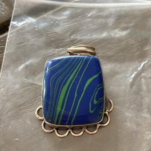 Awesome SS handmade blue green pendant